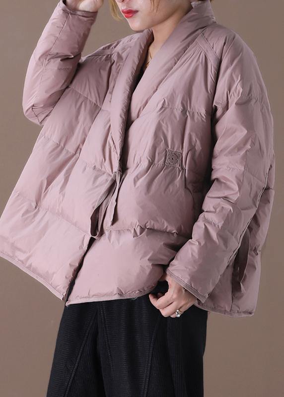 CALORA_ Casual Oversized Donsjas - Winterjas met openstaande kraag