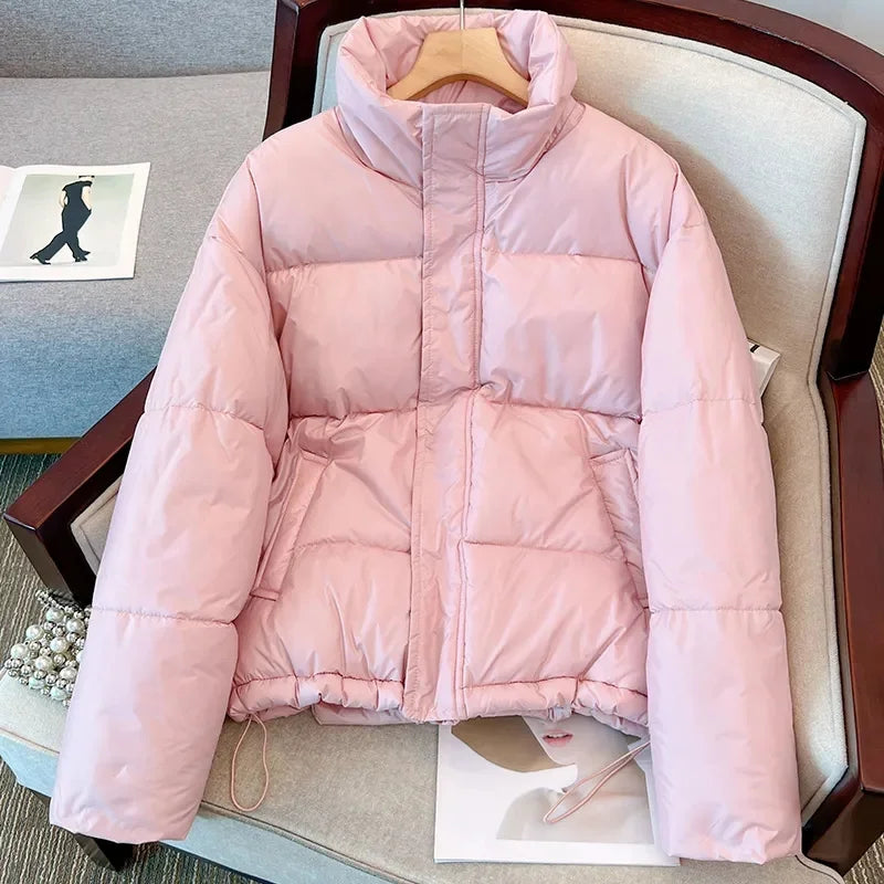 Casual puffer winterjas voor dames – comfortabel en stijlvol-Zomer Jassen-Calora-Roze-M-Calora