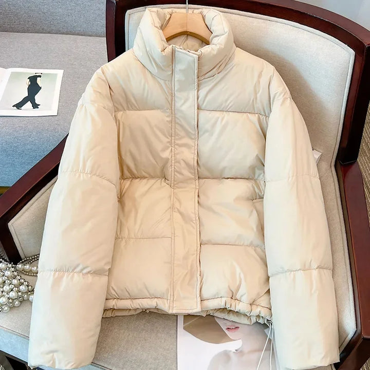 Casual puffer winterjas voor dames – comfortabel en stijlvol-Zomer Jassen-Calora-Wit-M-Calora