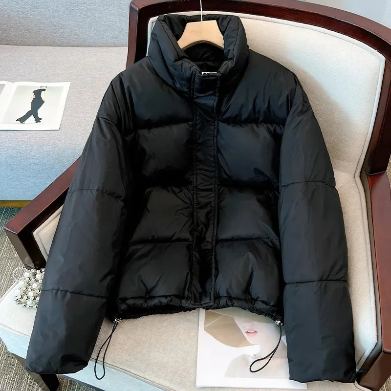 Casual puffer winterjas voor dames – comfortabel en stijlvol-Zomer Jassen-Calora-Zwart-M-Calora