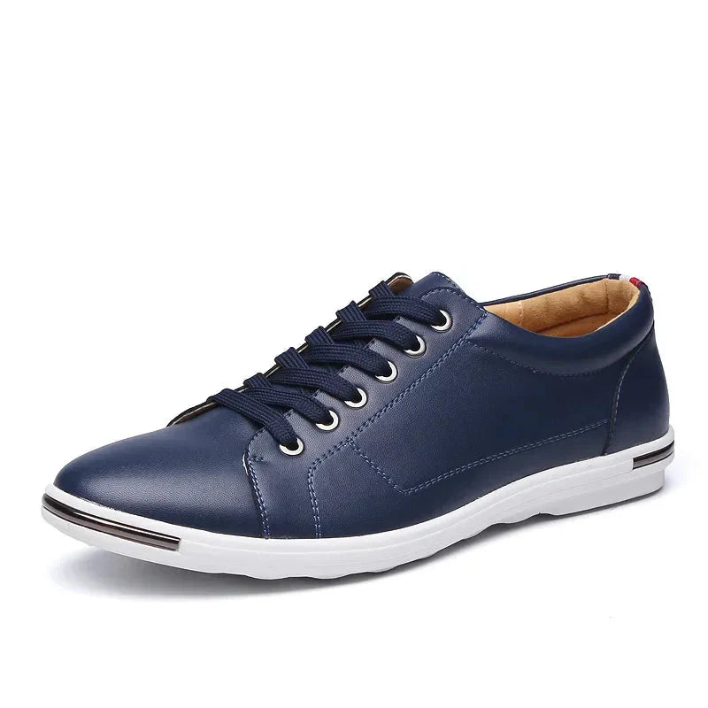 CALORA_ Casual Sneakers Vegan Leer Met Memory Foam Waterdicht
