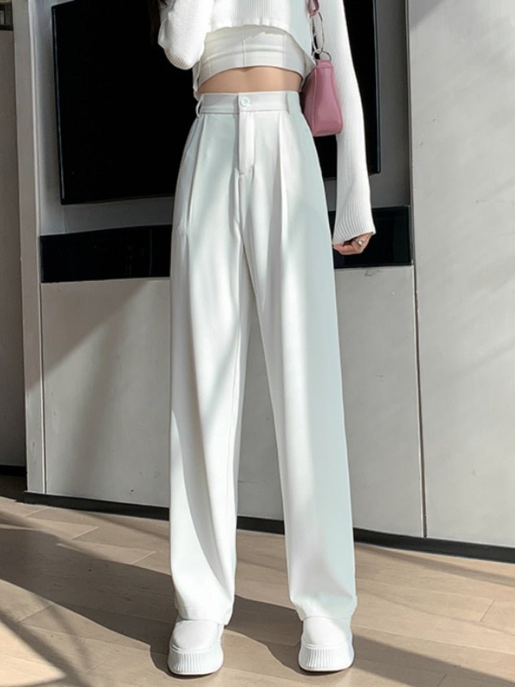 Casuala | Hoge Taille Broek-Pantalons-Calora-Wit-XS-Calora