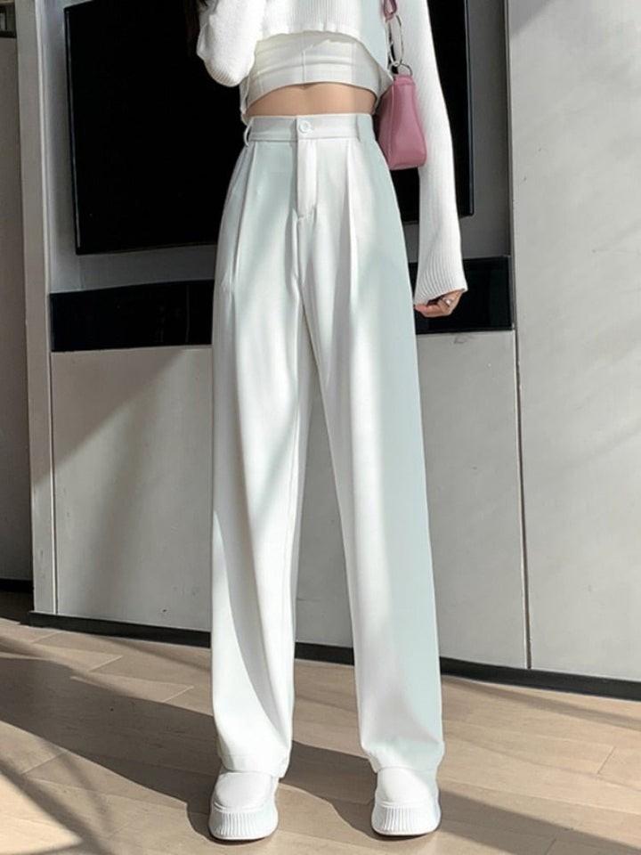 Casuala | Hoge Taille Broek-Pantalons-Calora-Wit-XS-Calora