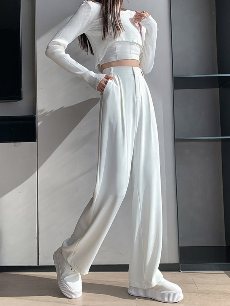 Casuala | Hoge Taille Broek-Pantalons-Calora-Wit-XS-Calora