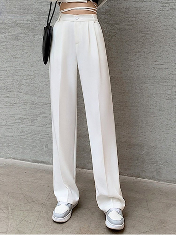 Casuala | Hoge Taille Broek-Pantalons-Calora-Wit-XS-Calora