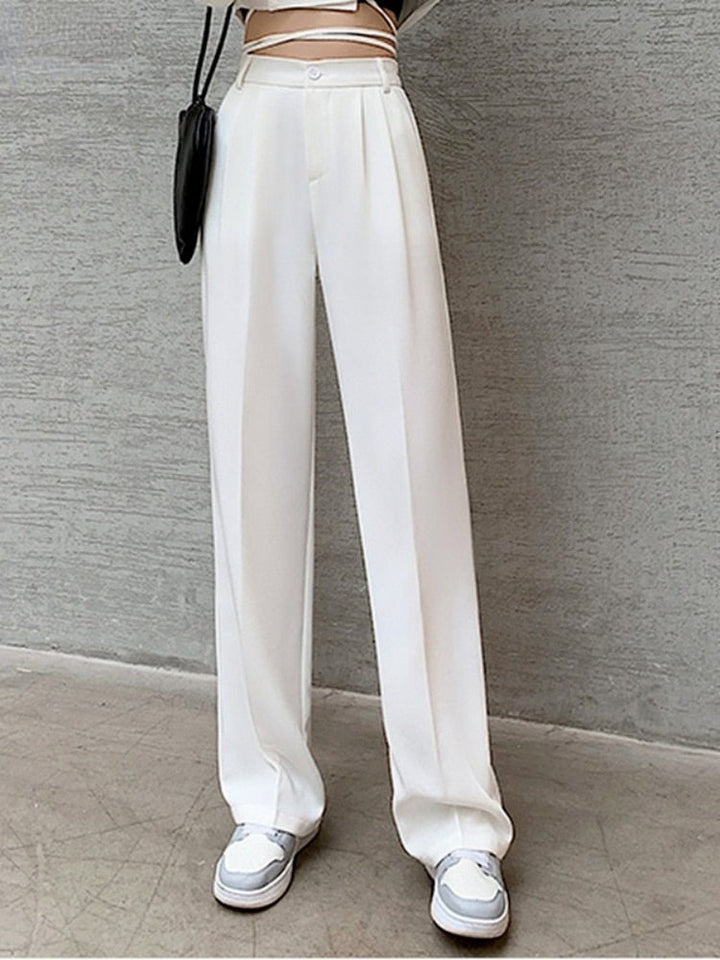 Casuala | Hoge Taille Broek-Pantalons-Calora-Wit-XS-Calora