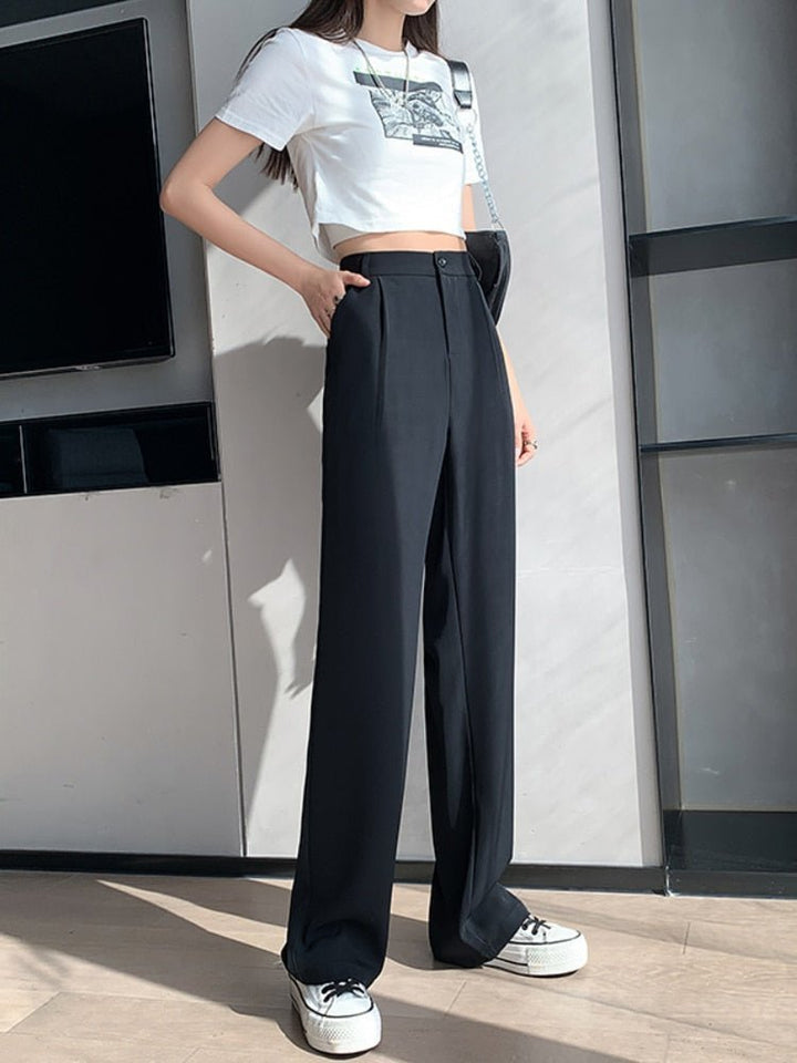 Casuala | Hoge Taille Broek-Pantalons-Calora-Zwart-XS-Calora