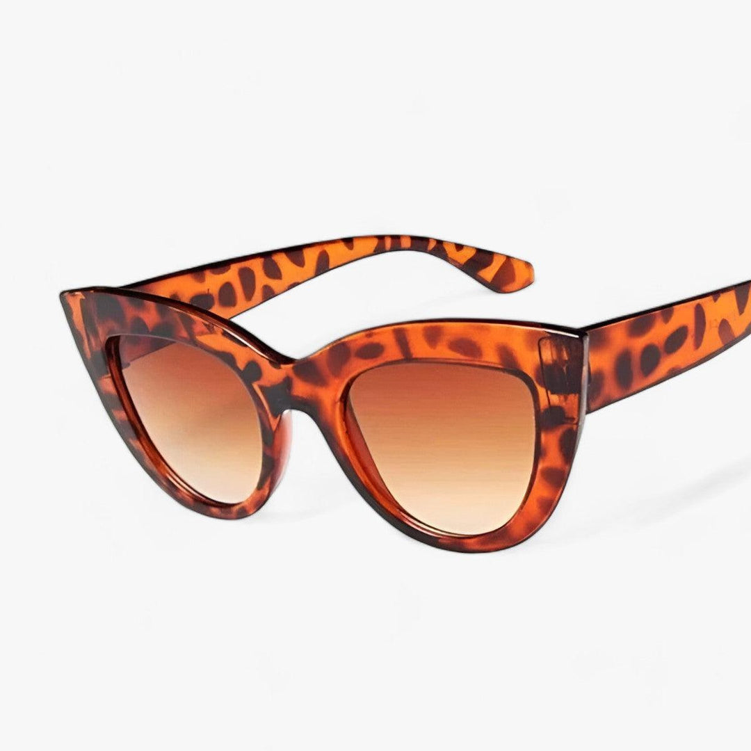 Cat Eye Zonnebril | Vintage Luxe Designer met UV400 Bescherming-Elektronica/Gadgets-Calora-Luipaard-Calora