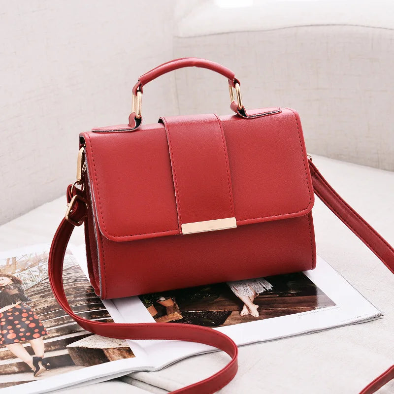 Cavalleri | Stijlvolle Vegan leren Schoudertas-Schoudertassen-Calora-Rood-20x8x15cm-Calora