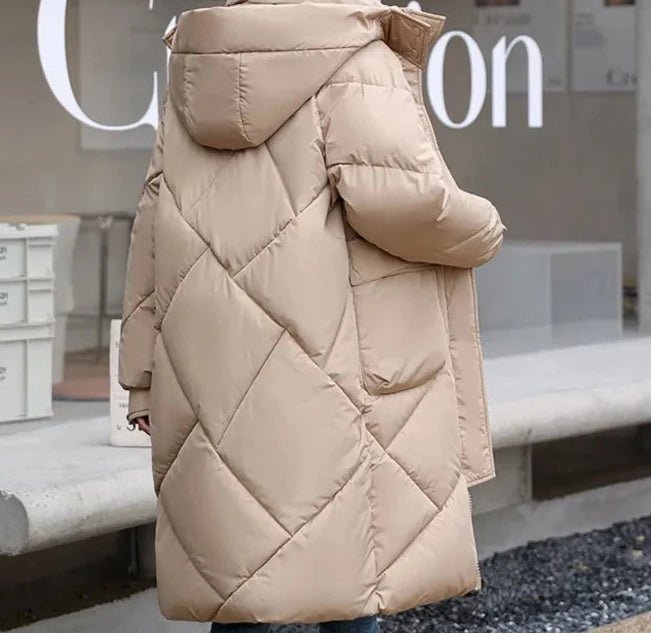 Celina | Warme Puffer Winterjas-Zomer Jassen-Calora-Wit-M-Calora