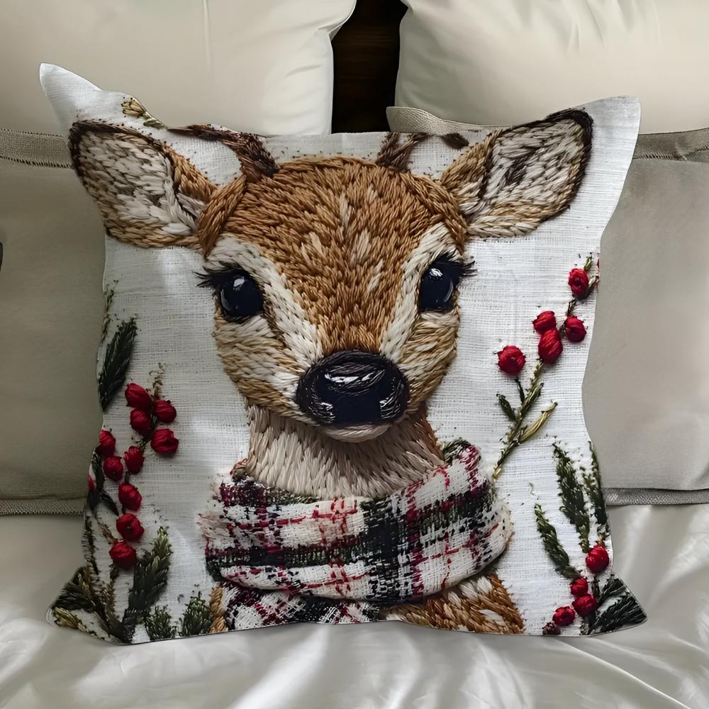 CALORA_ Charmante Kerst Bambi Kussenhoes