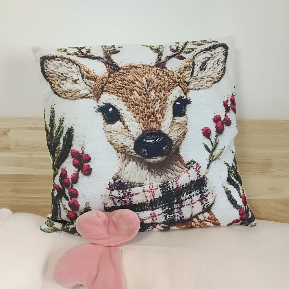CALORA_ Charmante Kerst Bambi Kussenhoes