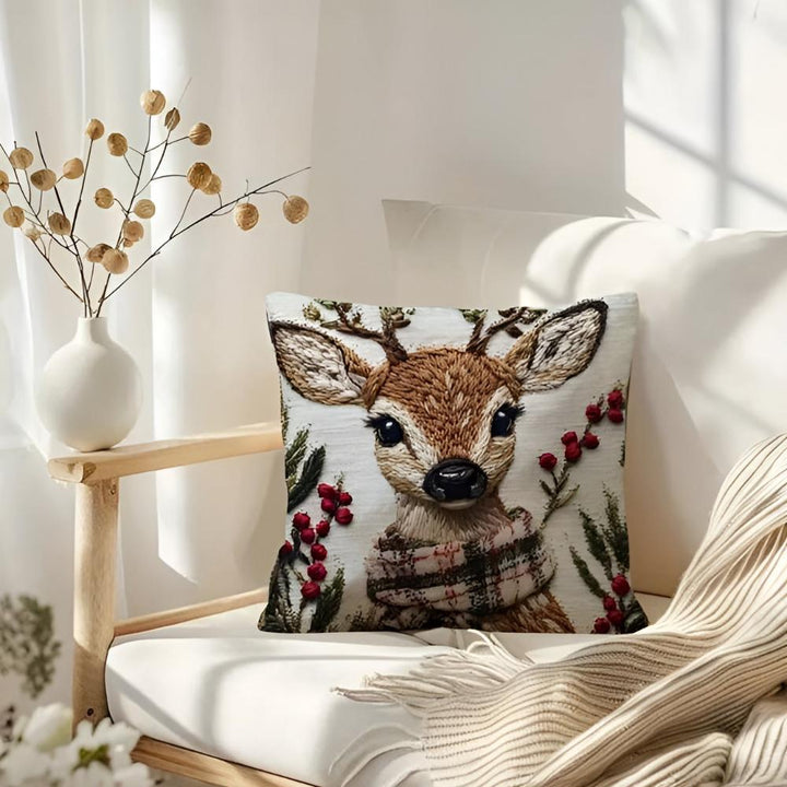 CALORA_ Charmante Kerst Bambi Kussenhoes