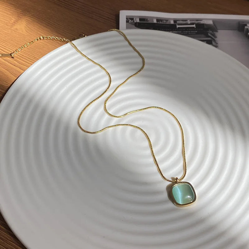 Chiara | Chique Ketting met Groene Steen-Kettingen-Calora-Calora
