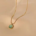 Chiara | Chique Ketting met Groene Steen-Kettingen-Calora-Calora
