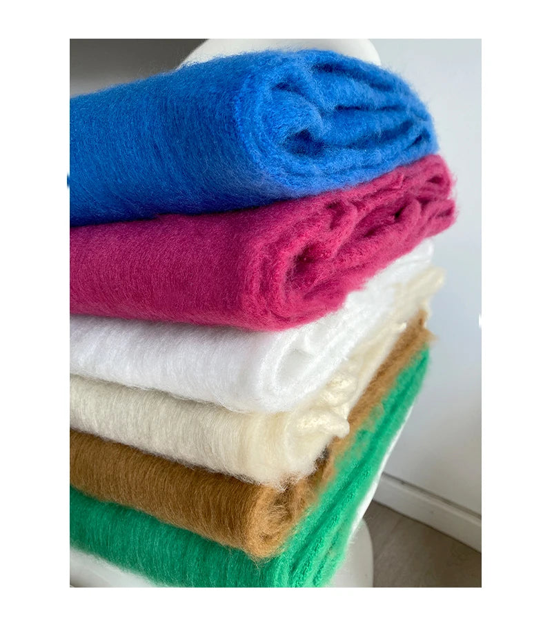 ChicWool | Dikke Warme Kasjmier Sjaal-Home Decor-Calora-Groen-190X50CM-Calora