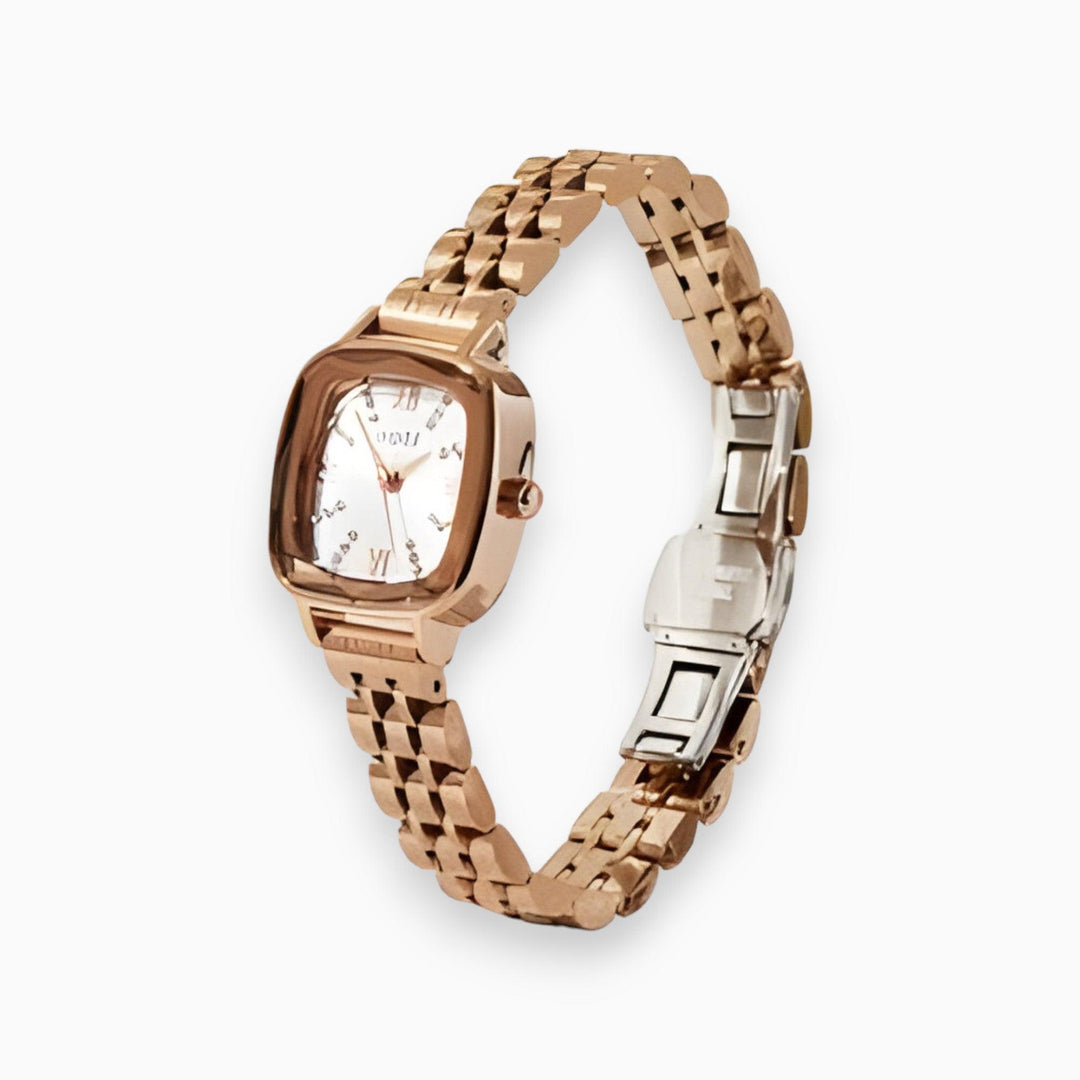 Chique dunne vierkante Vintage Dameshorloge-Horloges-Calora-Calora