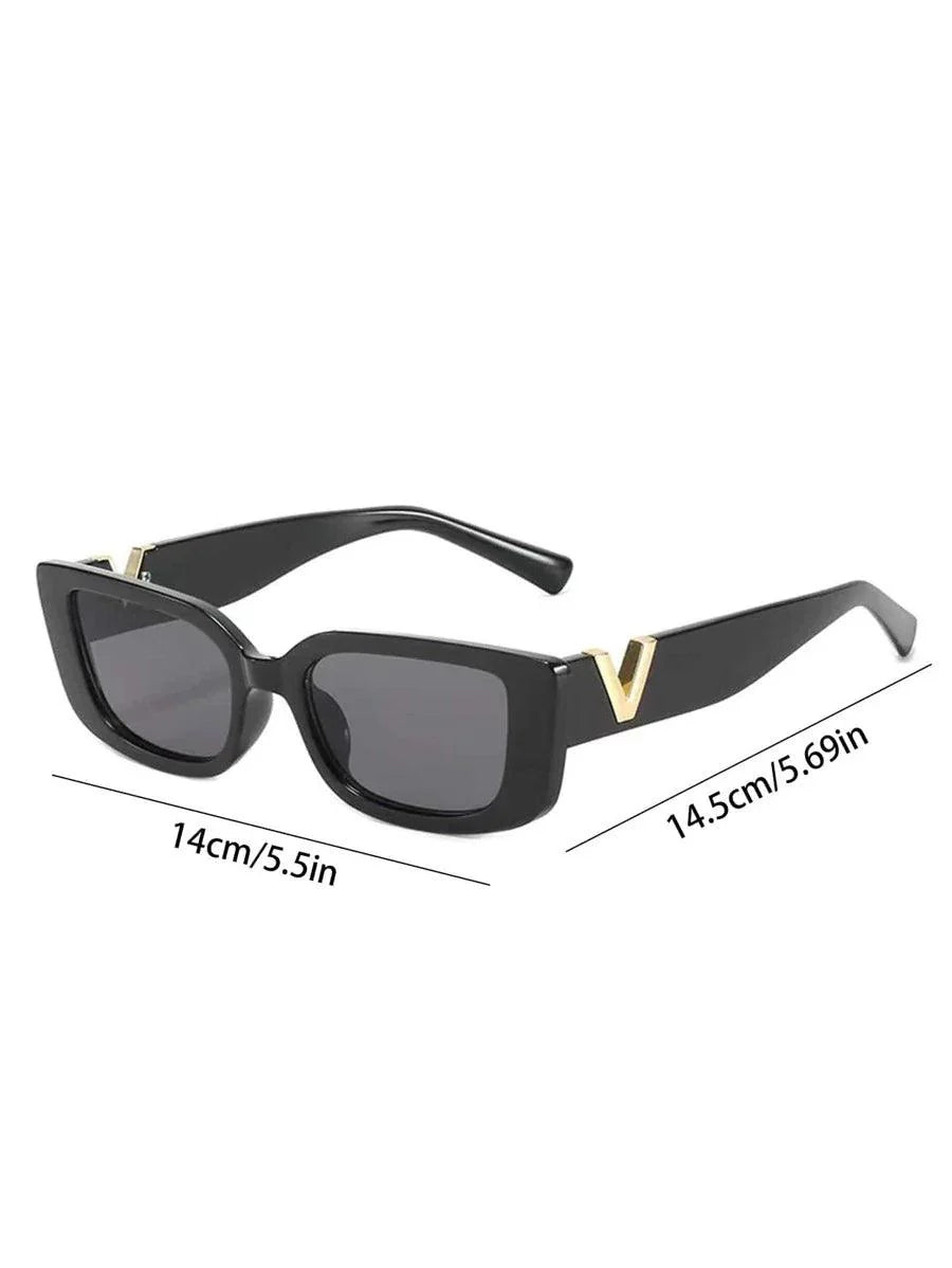 Chique Violette Zonnebril met Gouden Accenten voor Tijdloze Elegantie-Elektronica/Gadgets-Calora-Calora