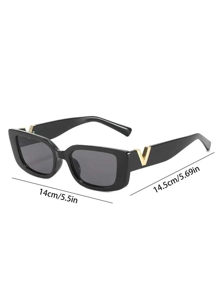 Chique Violette Zonnebril met Gouden Accenten voor Tijdloze Elegantie-Elektronica/Gadgets-Calora-Calora
