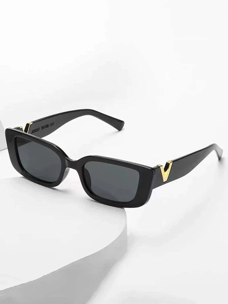 Chique Violette Zonnebril met Gouden Accenten voor Tijdloze Elegantie-Elektronica/Gadgets-Calora-Calora