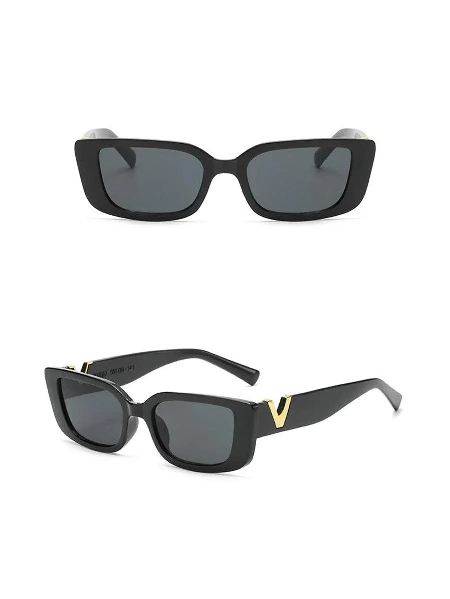 Chique Violette Zonnebril met Gouden Accenten voor Tijdloze Elegantie-Elektronica/Gadgets-Calora-Calora