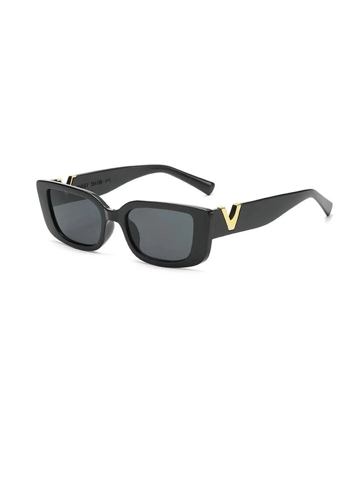 Chique Violette Zonnebril met Gouden Accenten voor Tijdloze Elegantie-Elektronica/Gadgets-Calora-Calora