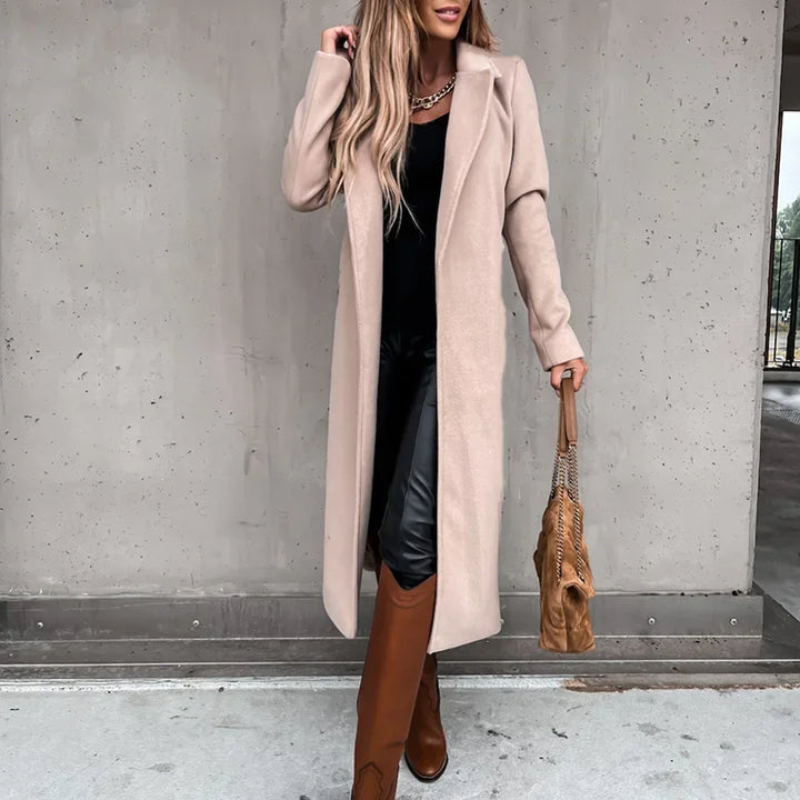Chique wolmix jas - Dames-Zomer Jassen-Calora-Beige-S-Calora