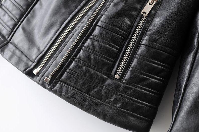 CALORA_ Classieke Dames PU Leren Bikerjas met Asymmetrische Rits