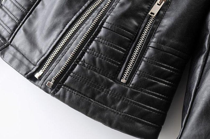 CALORA_ Classieke Dames PU Leren Bikerjas met Asymmetrische Rits