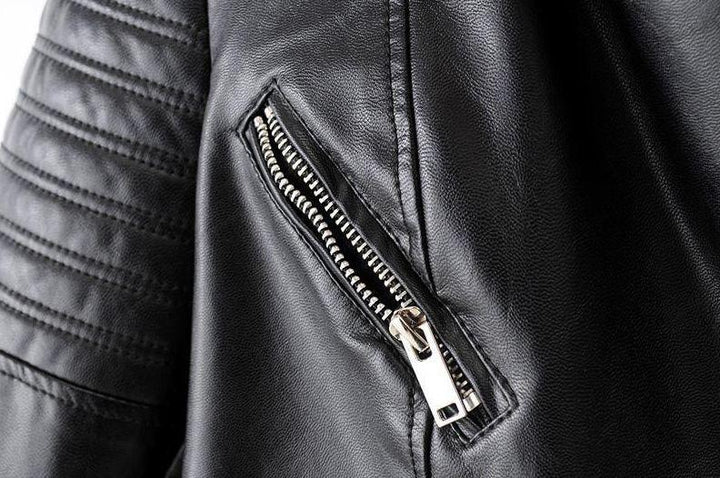 CALORA_ Classieke Dames PU Leren Bikerjas met Asymmetrische Rits