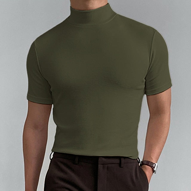 CALORA_ Comfortabel T-shirt met Turtleneck voor heren