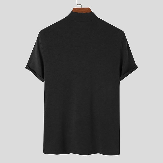 CALORA_ Comfortabel T-shirt met Turtleneck voor heren