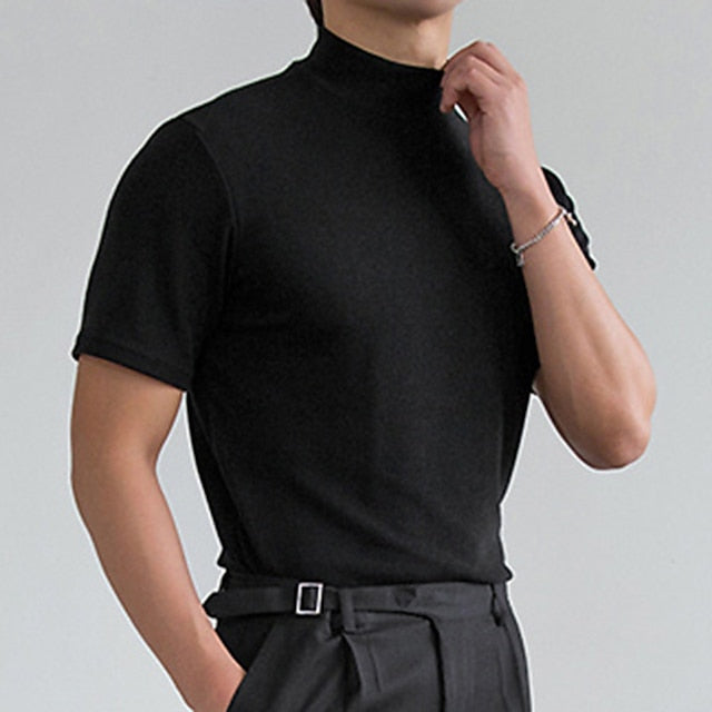 CALORA_ Comfortabel T-shirt met Turtleneck voor heren