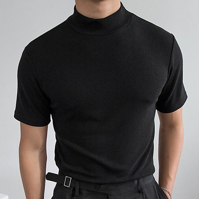 CALORA_ Comfortabel T-shirt met Turtleneck voor heren