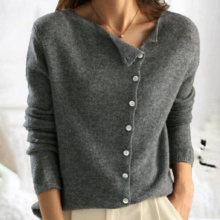 Comfortabel Vest met knopen-Blazers & Vesten-Calora-Grijs-S-Calora