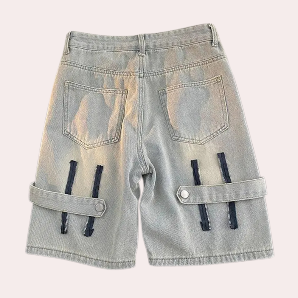 CALORA_ Comfortabele Korte Broek voor Heren van in Lichtgrijs