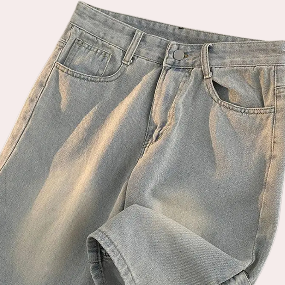 CALORA_ Comfortabele Korte Broek voor Heren van in Lichtgrijs