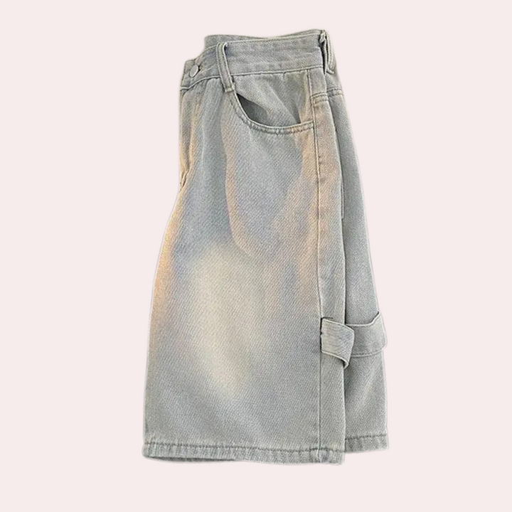 CALORA_ Comfortabele Korte Broek voor Heren van in Lichtgrijs