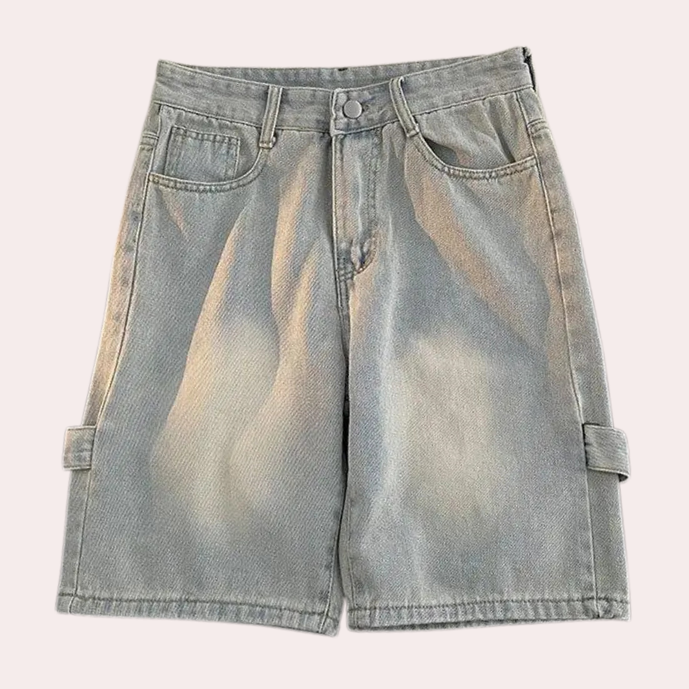 CALORA_ Comfortabele Korte Broek voor Heren van in Lichtgrijs
