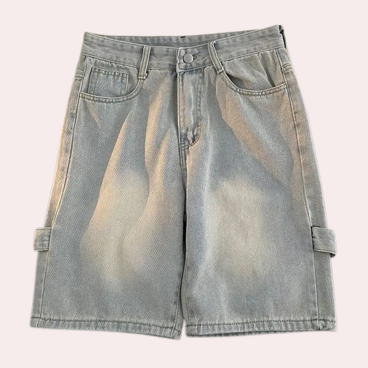 CALORA_ Comfortabele Korte Broek voor Heren van in Lichtgrijs