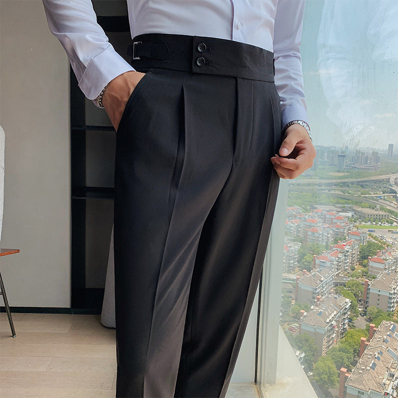 CALORA_ Comfortabele Slim-fit Herenbroek voor Stijlvolle Gelegenheden