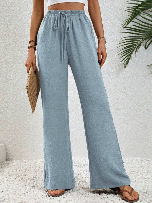 Comfortabele Wijde Broek met Elastische Taille voor Elke Gelegenheid-Joggingsbroek-Calora-Blauw-S-Calora