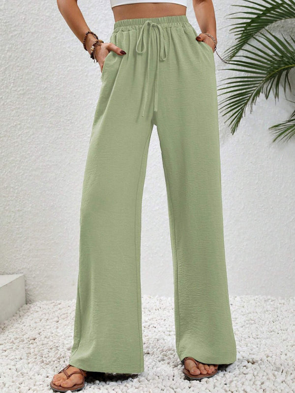 Comfortabele Wijde Broek met Elastische Taille voor Elke Gelegenheid-Joggingsbroek-Calora-Groen-S-Calora