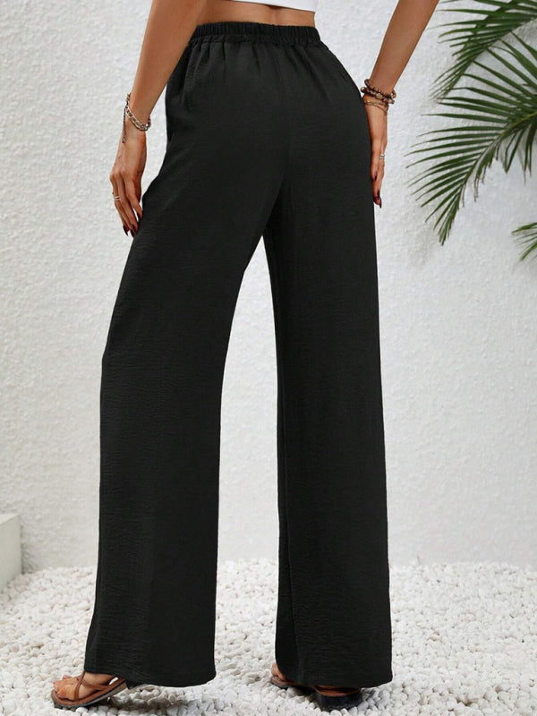 Comfortabele Wijde Broek met Elastische Taille voor Elke Gelegenheid-Joggingsbroek-Calora-Olijfgroen-S-Calora