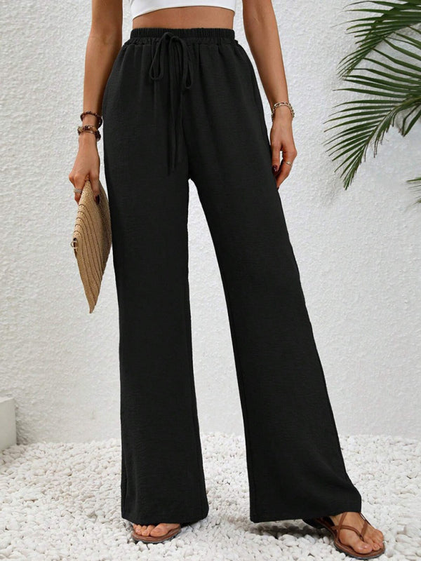 Comfortabele Wijde Broek met Elastische Taille voor Elke Gelegenheid-Joggingsbroek-Calora-Olijfgroen-S-Calora