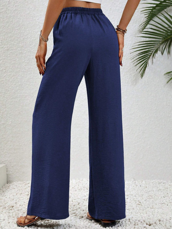 Comfortabele Wijde Broek met Elastische Taille voor Elke Gelegenheid-Joggingsbroek-Calora-Olijfgroen-S-Calora
