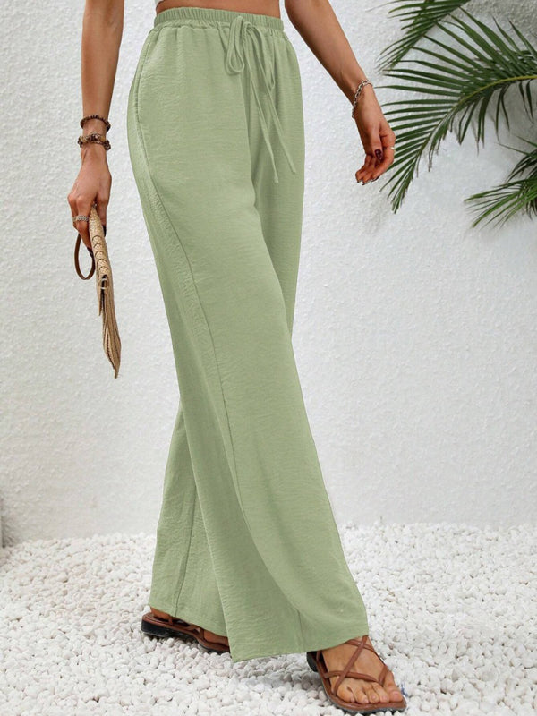Comfortabele Wijde Broek met Elastische Taille voor Elke Gelegenheid-Joggingsbroek-Calora-Olijfgroen-S-Calora