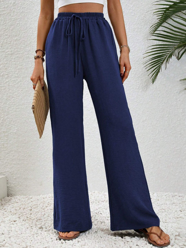 Comfortabele Wijde Broek met Elastische Taille voor Elke Gelegenheid-Joggingsbroek-Calora-Olijfgroen-S-Calora