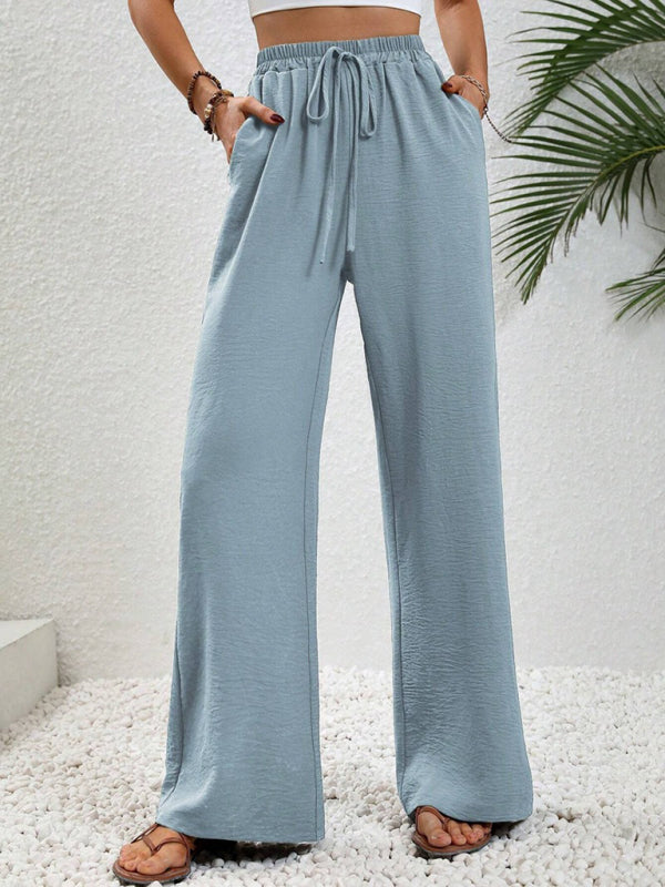 Comfortabele Wijde Broek met Elastische Taille voor Elke Gelegenheid-Joggingsbroek-Calora-Olijfgroen-S-Calora