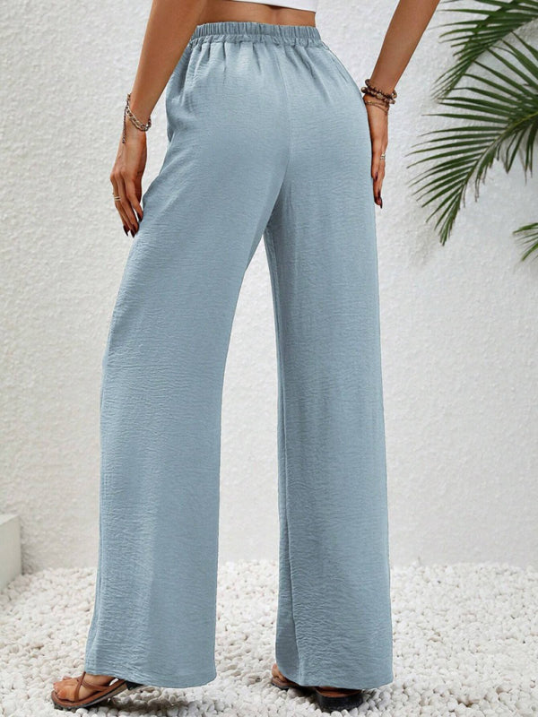 Comfortabele Wijde Broek met Elastische Taille voor Elke Gelegenheid-Joggingsbroek-Calora-Olijfgroen-S-Calora